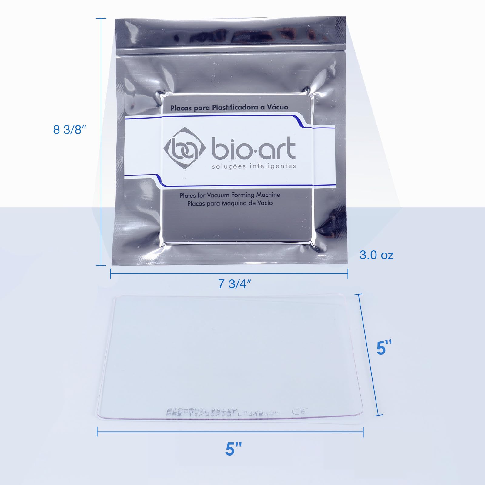 JMU Dental Vacuum Forming Sheets - 0.75mm Clear Copolyester Thermoforming Material (5pcs, 5