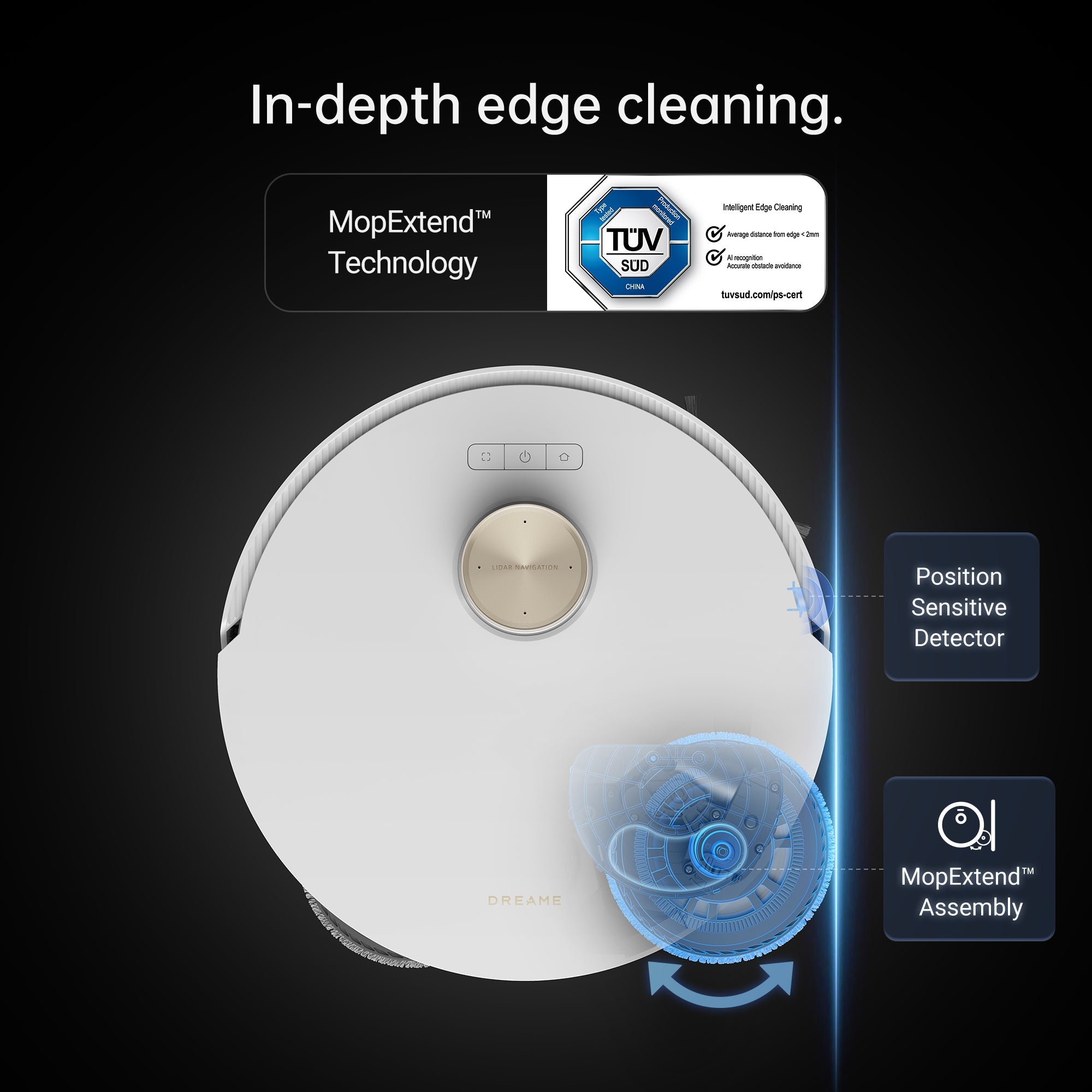 Dreame L20 Ultra Robot Vacuum and Mop Cleaner with Auto Mop Cleaning & Drying, Self-Refilling & Self-Emptying Base Station - Smart Home Cleaning for Hardwood Floors, Carpets & Pet Hair Removal