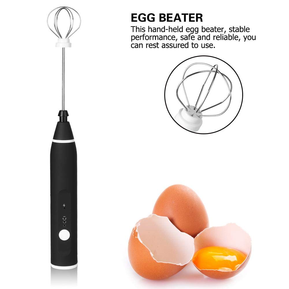 Electric Handheld Mixer - 3-Speed Adjustable USB Rechargeable Blender for Baking, Egg Beating & Milk Frothing | Perfect for Kitchen, Coffee Shop & Home Cooking