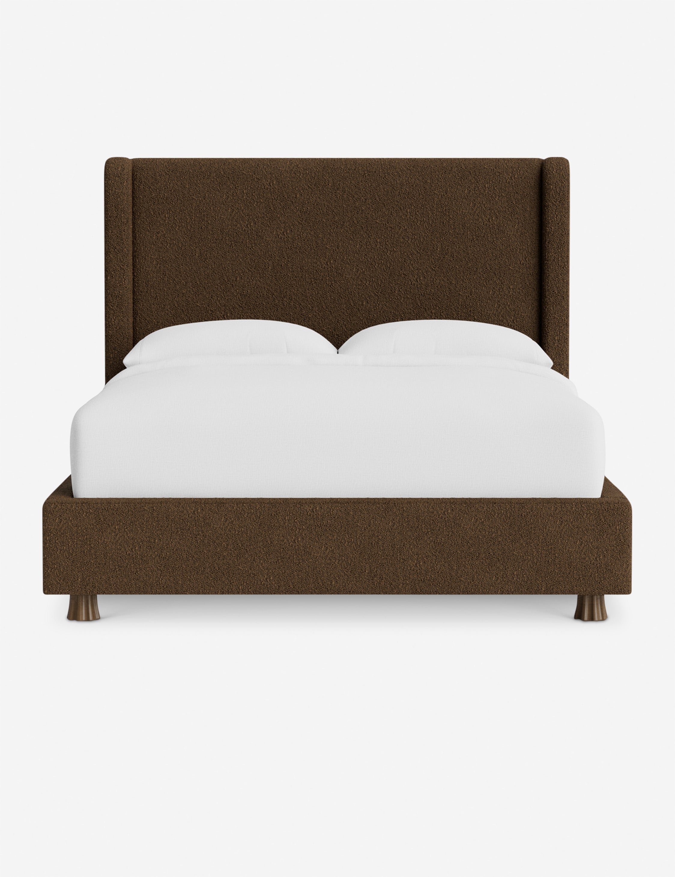 Domme Platform Bed by DISC Interiors - Modern Minimalist Wooden Bed Frame with Low Profile Design | Perfect for Contemporary Bedrooms, Lofts & Small Spaces