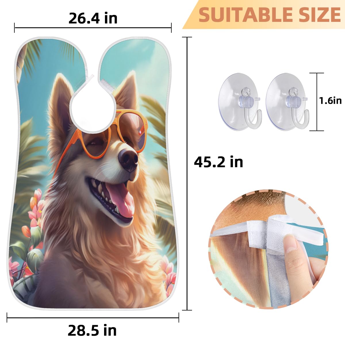**Stylish Dog Sunglasses & Beard Shaving Bib for Men | Makeup & Hair Dye Apron for Women | Sink Hair Catcher & Beard Trimming Tool – Perfect for Grooming, Salons & DIY Haircuts at Home**