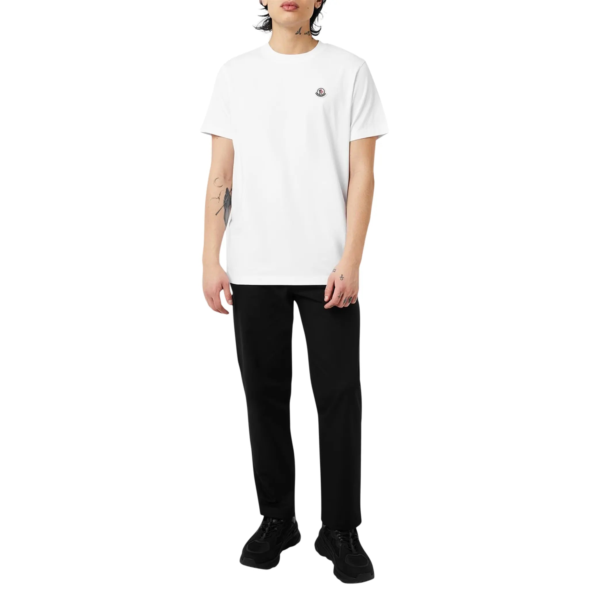Moncler 3-Pack White T-Shirts for Men - Premium Cotton Crew Neck Tees - Casual Wear, Layering & Everyday Outfits