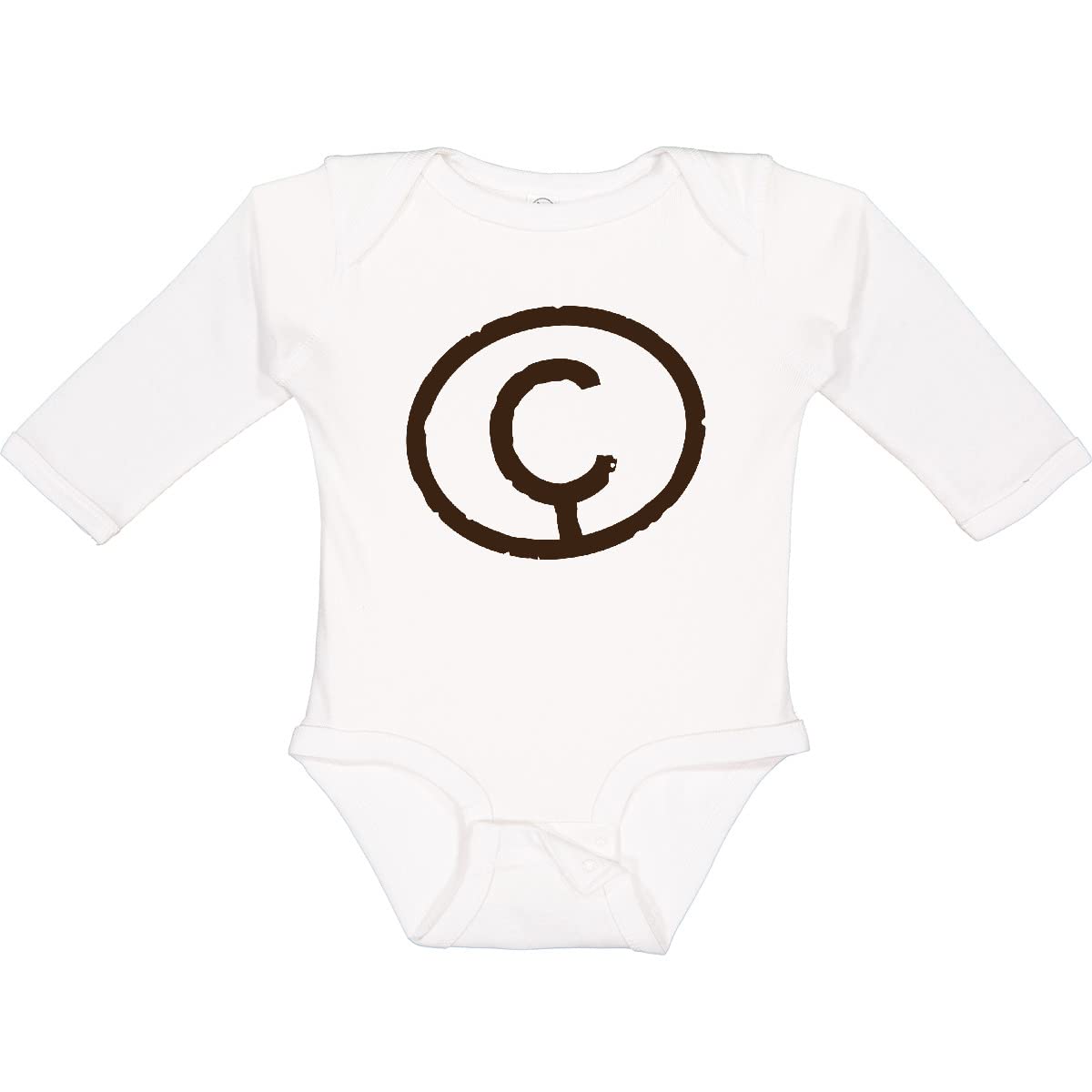 Inktastic Branding Iron Letter C Monogram Long Sleeve Baby Bodysuit - Soft Cotton Onesie for Newborns, Infants & Toddlers - Perfect for Family Photos, Holidays & Everyday Wear