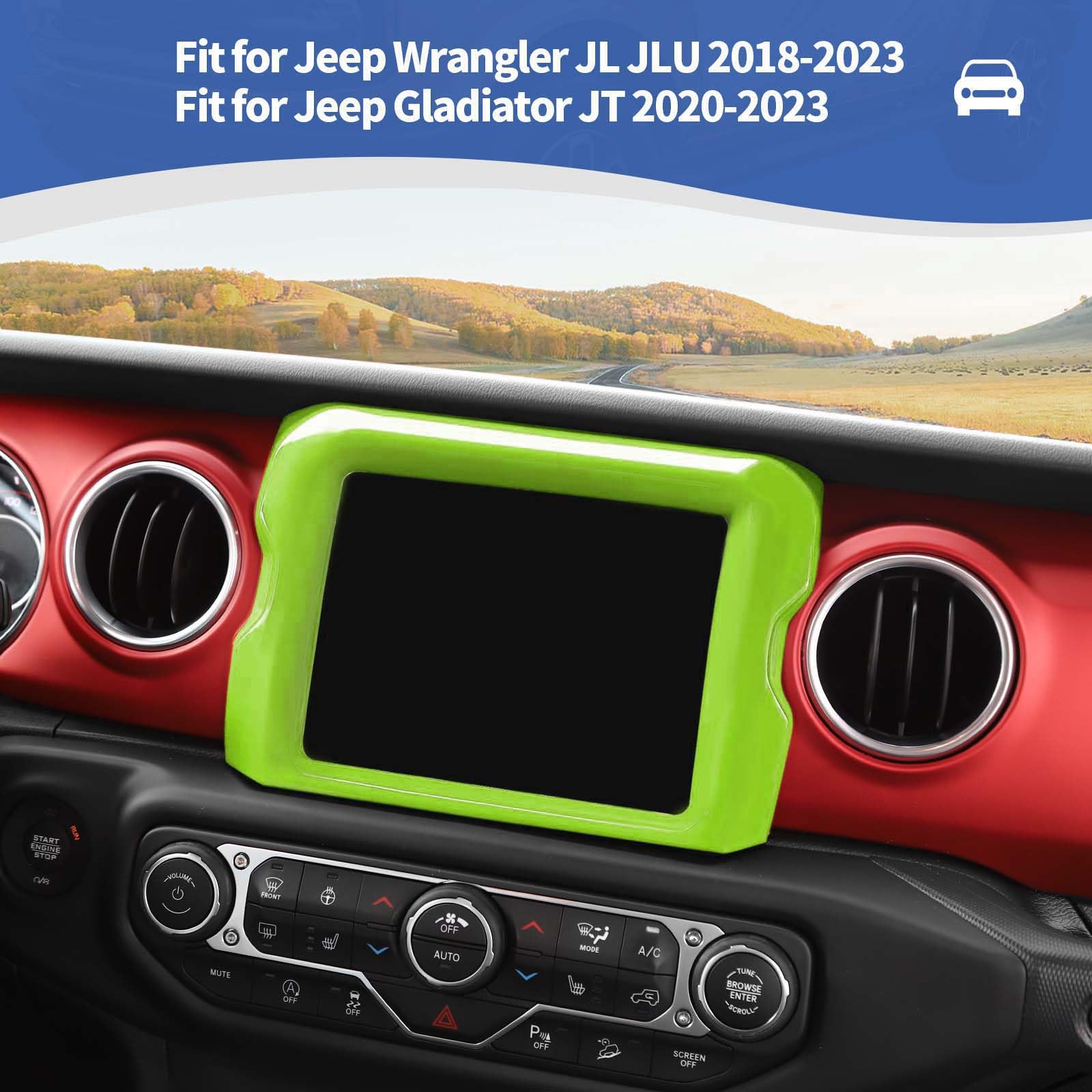 Jeep Wrangler JL JLU Gladiator JT Center Console Radio Display Panel Trim Cover (2018-2023) - 8.4