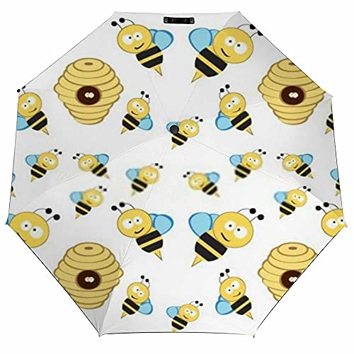 Cartoon Bees Flowers Hives