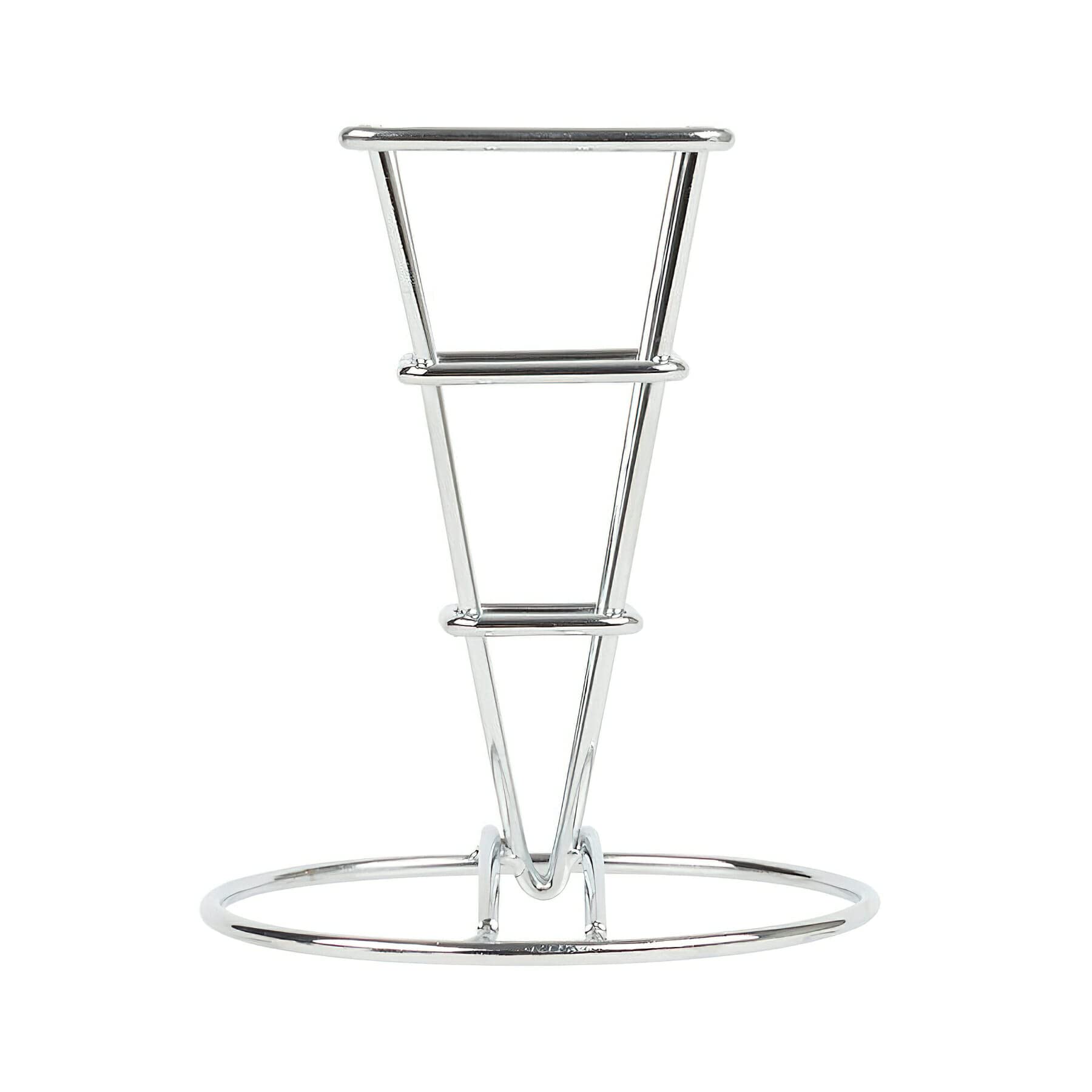 G.E.T. 4-21644 Square Metal French Fry Cone Holder - Iron Chrome Stand for Snacks & Fries (Paper Cone Sold Separately) - Perfect for Restaurants, Food Trucks & Home Kitchen Use