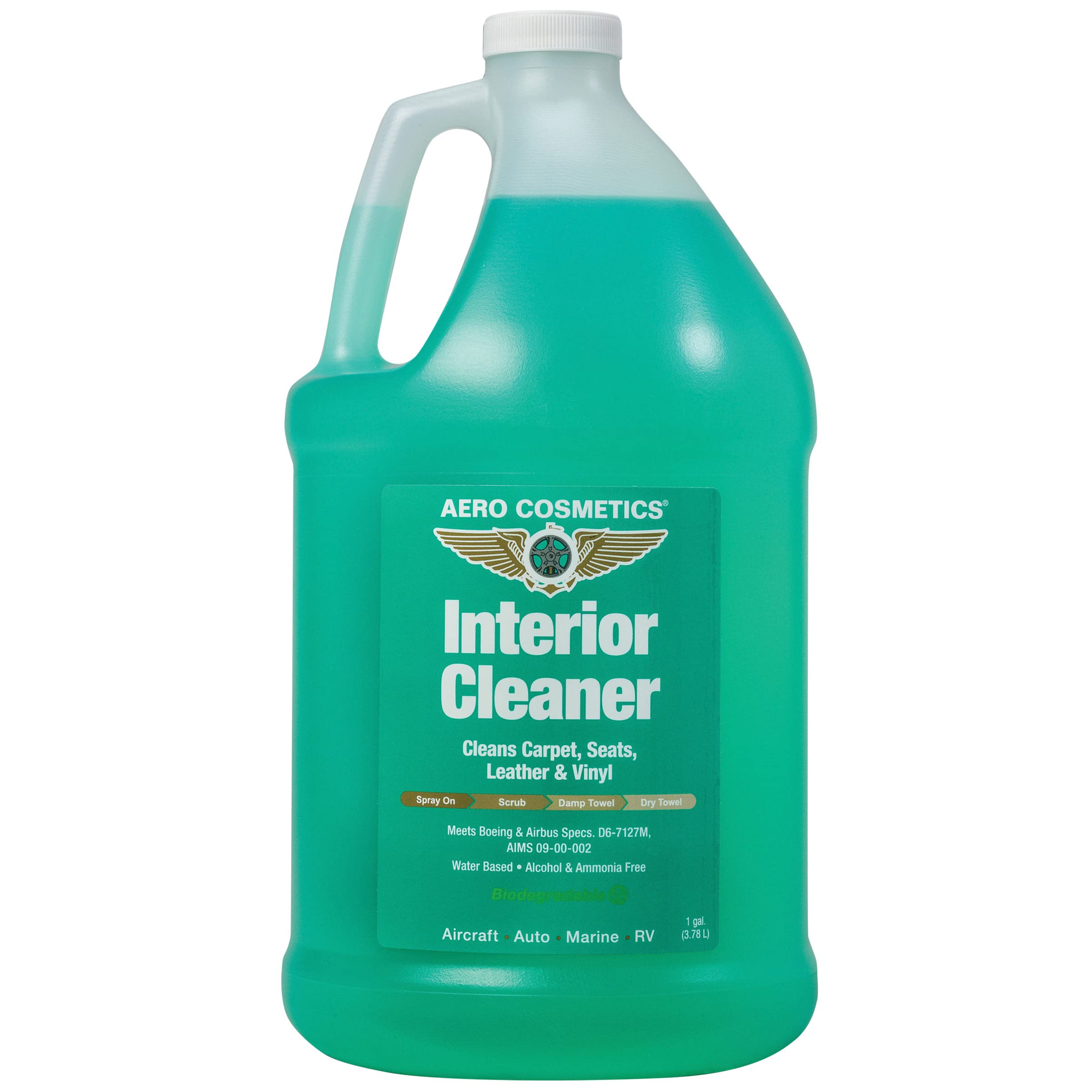 Premium 1 Gallon Multi-Surface Interior Cleaner for Car, Boat & RV - Carpet, Seat & Fabric Cleaner | Aircraft-Grade Formula Meets Boeing & Airbus Specs | Perfect for Auto Detailing, Marine Upholstery & RV Maintenance