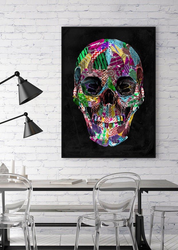 Stylish Geometric Skull Print T-Shirt for Men - Trendy Streetwear & Casual Outfit Essential