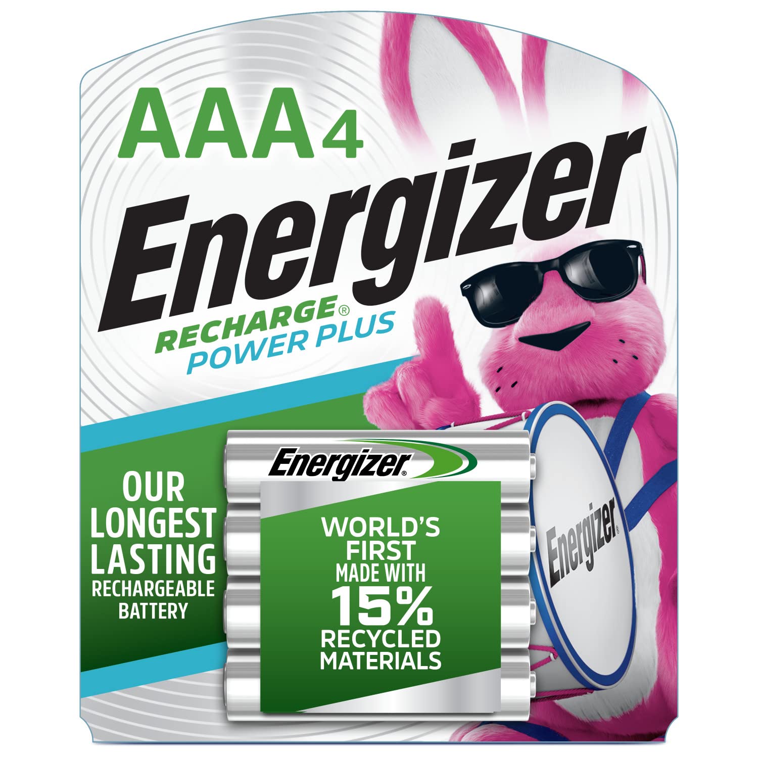 Energizer Basic AA/AAA Battery Charger with 4 Rechargeable AAA Batteries - Perfect for Cameras, Toys, and Electronic Devices