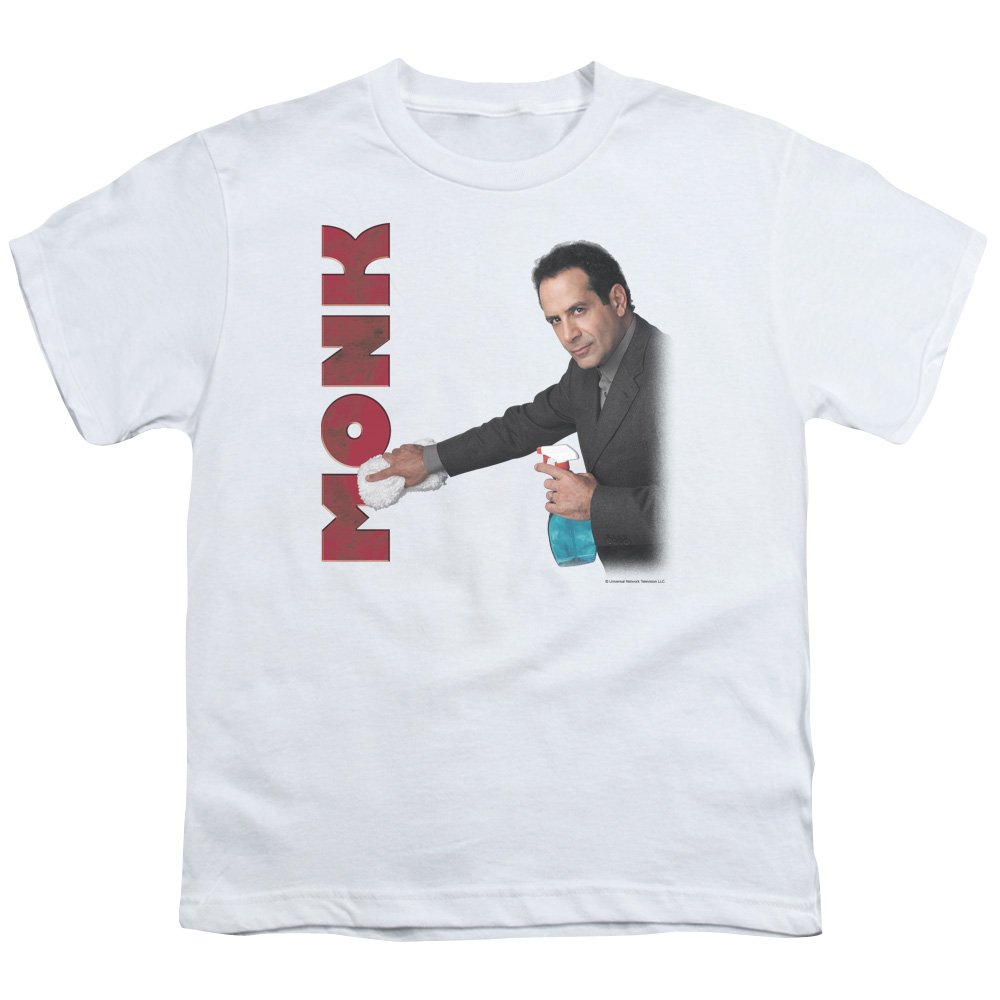 Youth: Monk - Clean Up Kids T-Shirt Size YL | Funny Graphic Tee for Boys & Girls | Playtime, School & Casual Wear