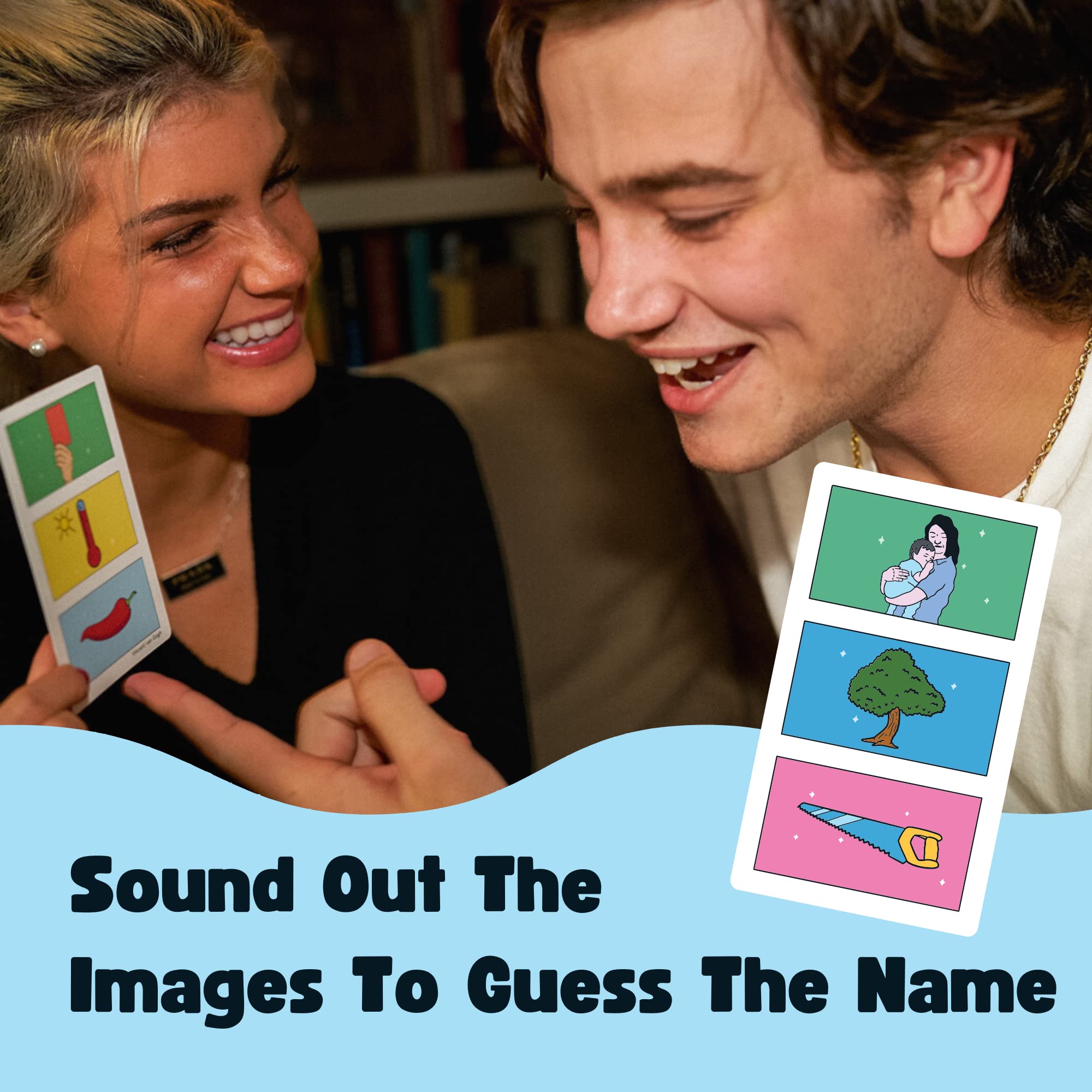 OFF TOPIC Get The Picture Card Game - Fun Family Word Puzzle Party Game for 2+ Players | Perfect for Game Nights, Family Gatherings & Icebreaker Activities