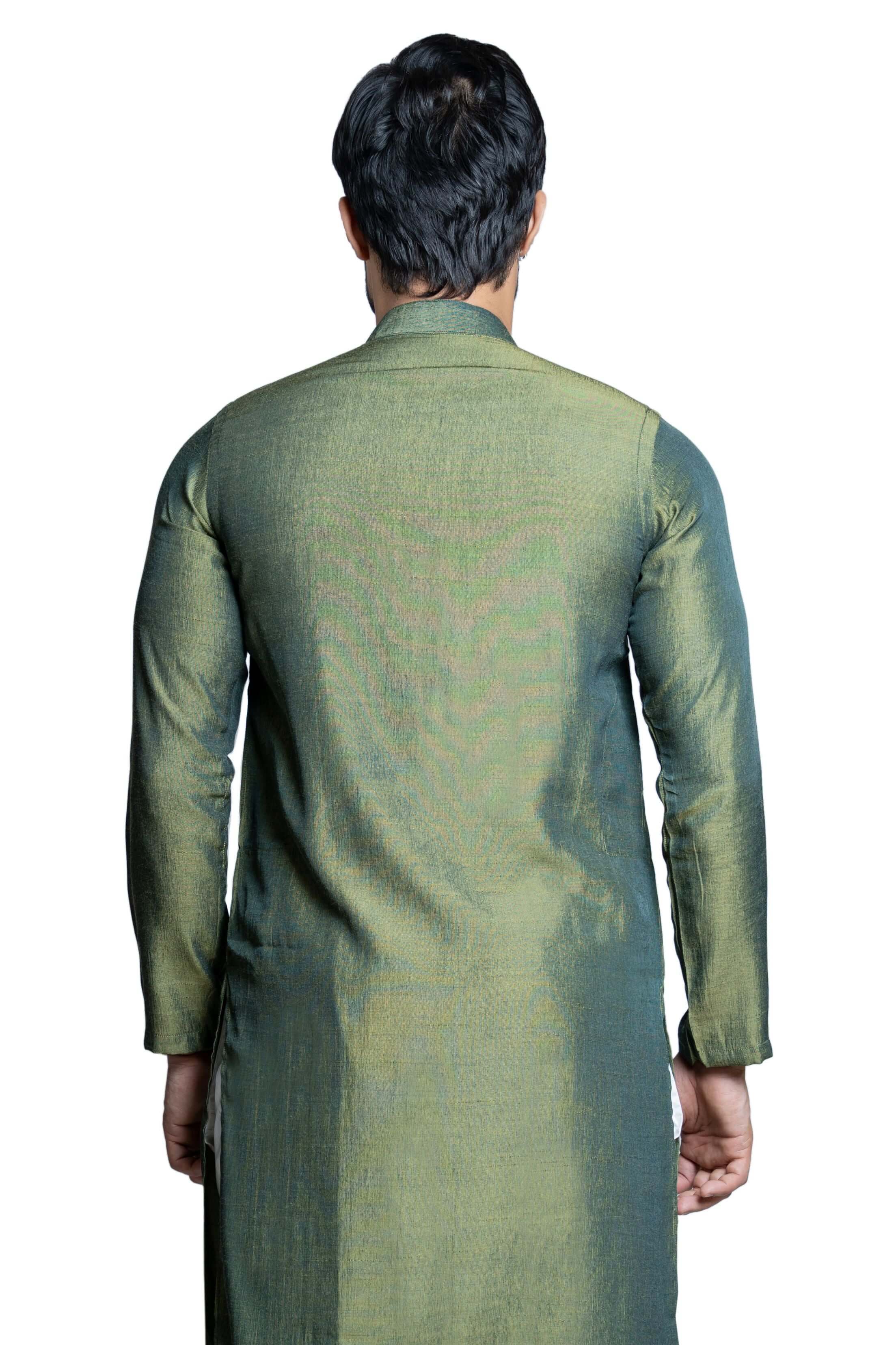 Classic Emerald Green Viscose Poly Kurta with White Pyjama Set | Comfortable Indian Ethnic Wear for Women | Perfect for Festivals, Weddings & Casual Wear