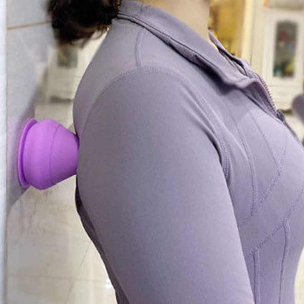 LALAFINA Massage Ball Roller with Suction Cup - Portable Muscle Massage Tool for Back, Neck, Shoulder & Hip Pain Relief - Trigger Point Self Massage Device for Home & Office Use