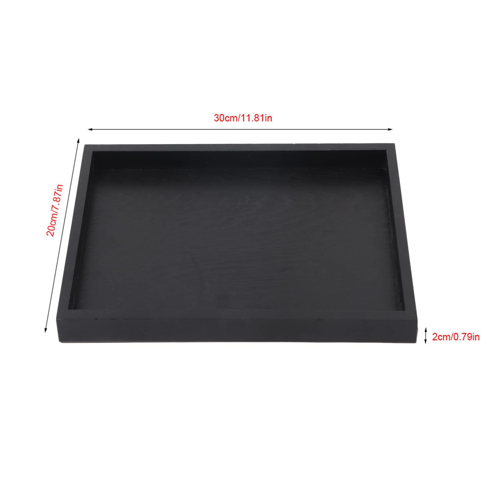Solid Wood Tea Tray with Raised Edges for Home & Kitchen Use