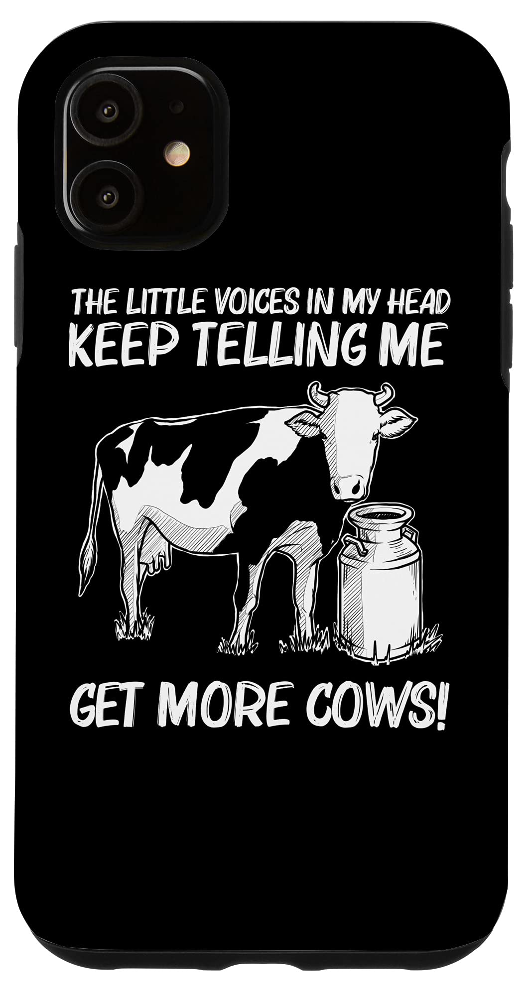 Funny Cow Design iPhone 11 Case - Cute Bull & Heifer Farm Animal Phone Cover for Men & Women - Perfect Gift for Farmers, Ranchers & Animal Lovers (Use at Farm, Ranch or Daily Life)
