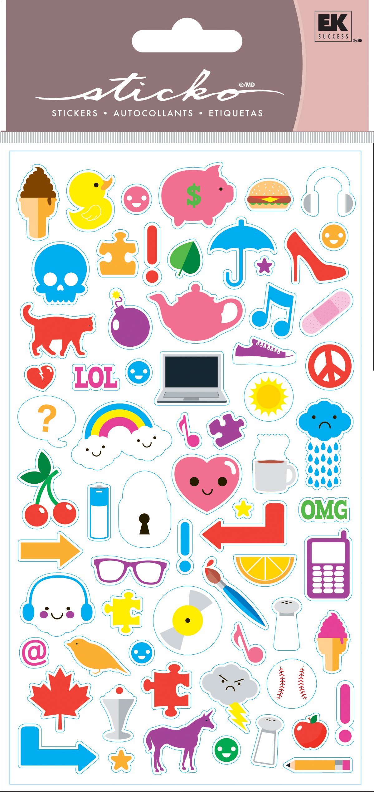 EK Success Sticko Stuff 52-19101 Stickers - Premium Quality Decorative Stickers for Scrapbooking, DIY Crafts, and Home Decor | Perfect for Journals, Cards, and Gift Wrapping
