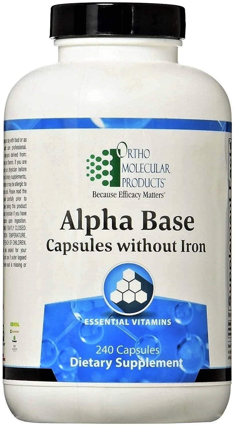 Alpha Base Capsules Without Iron (240 Count) – Premium Multivitamin Supplement for Daily Wellness & Immune Support
