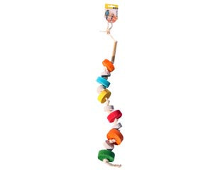 **Avi One 70cm Wooden Block Lanyard with Pumice Stone - Perfect for ID Badges, Keys & Accessories at Work, School, or Events**