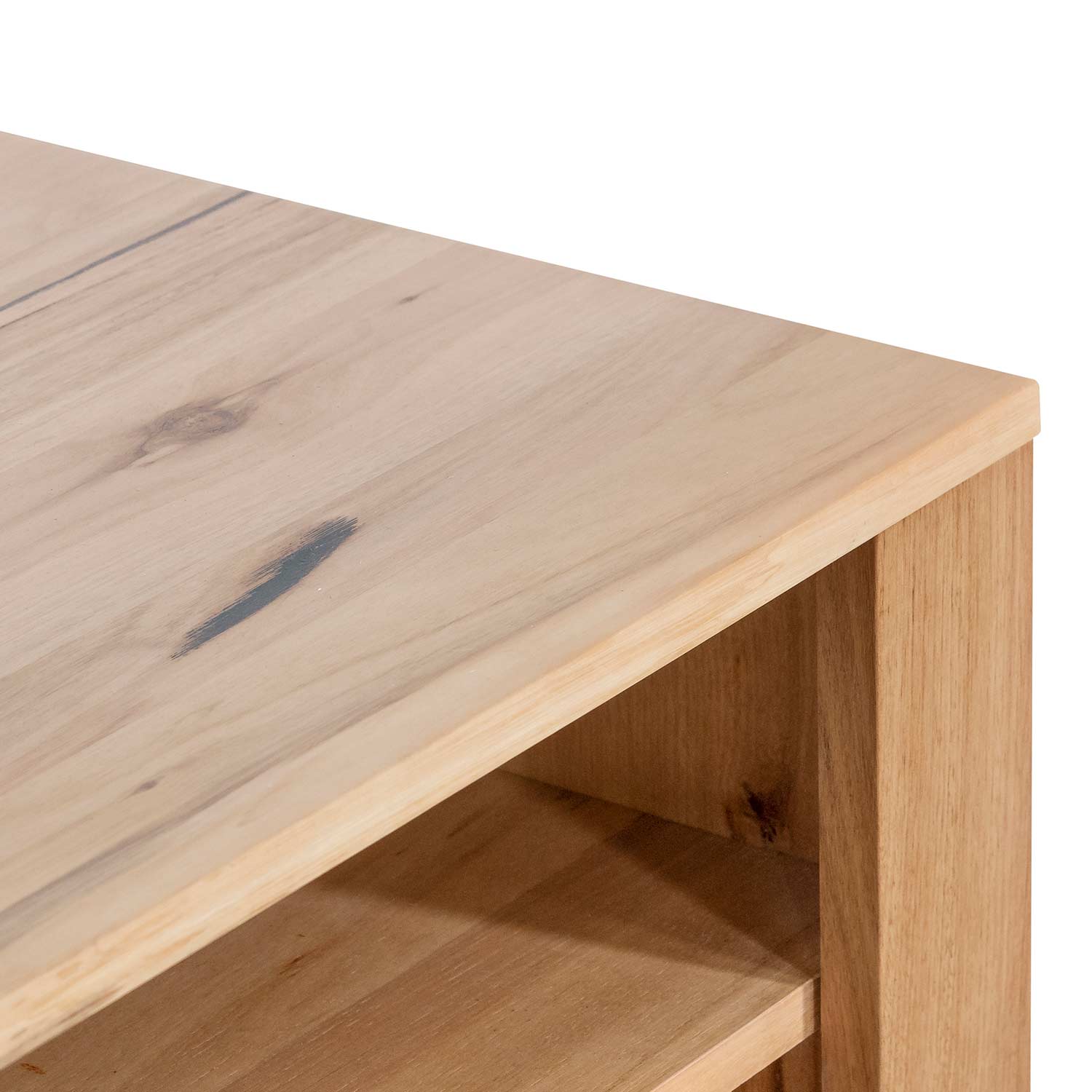 2.08m TV Stand Entertainment Unit with Storage - Solid Messmate Wood - Modern Living Room Furniture for TV, Gaming & Media Storage