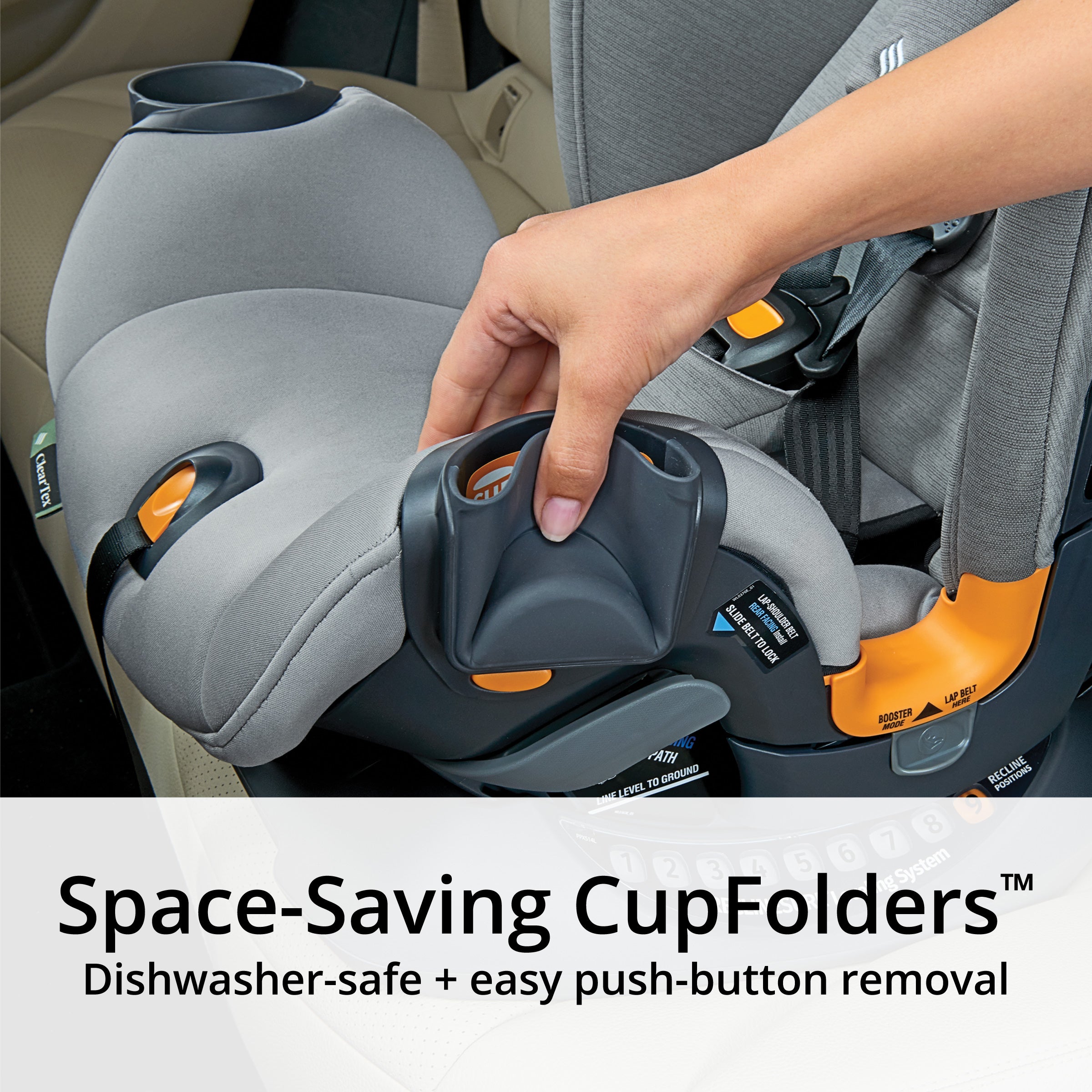 Chicco OneFit ClearTex All-In-One Convertible Car Seat for Infants to Toddlers - Safe & Comfortable for Travel, School, and Family Road Trips