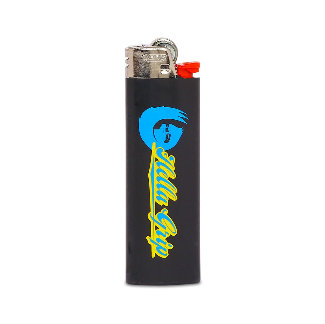 Hella Grip Lighter - Windproof Refillable Butane Lighter with Ergonomic Grip for Outdoor Camping, Hiking & Survival Gear