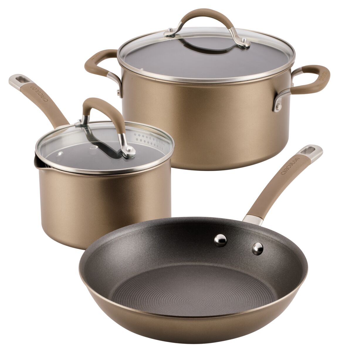 5-Piece Nonstick Cookware Set - Pots and Pans for Healthy Cooking | Perfect for Frying, Boiling & Sauteing | Ideal for Home Kitchen & Professional Use