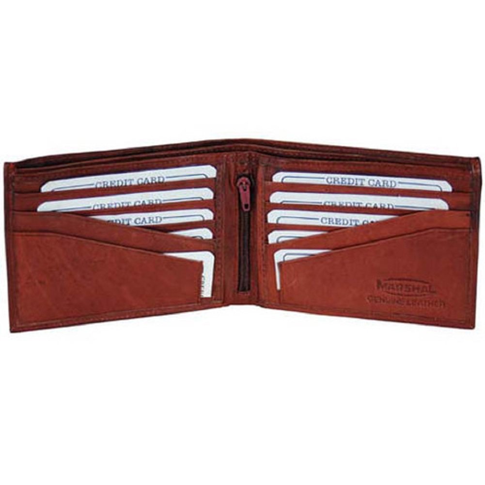 Premium Genuine Leather Bi-Fold Wallet for Men - Classic Burgundy Color | Slim RFID Blocking Credit Card Holder | Perfect Gift for Dad, Husband, Boyfriend | Business & Everyday Use