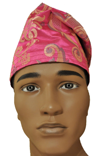 Premium Islamic Kufi Hat for Men - Traditional Muslim Prayer Cap - Elegant Damask Design - Perfect for Salah, Eid, and Daily Wear