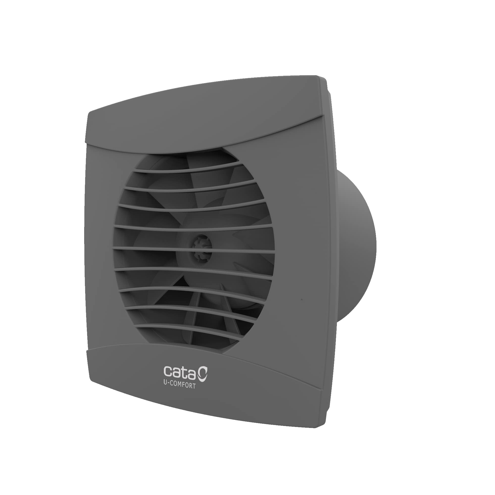 Cata UC-10 Bathroom Timer Extractor Fan - Silver | Energy Efficient Ventilation for Bathrooms & Kitchens | Perfect for Humidity Control & Odor Removal