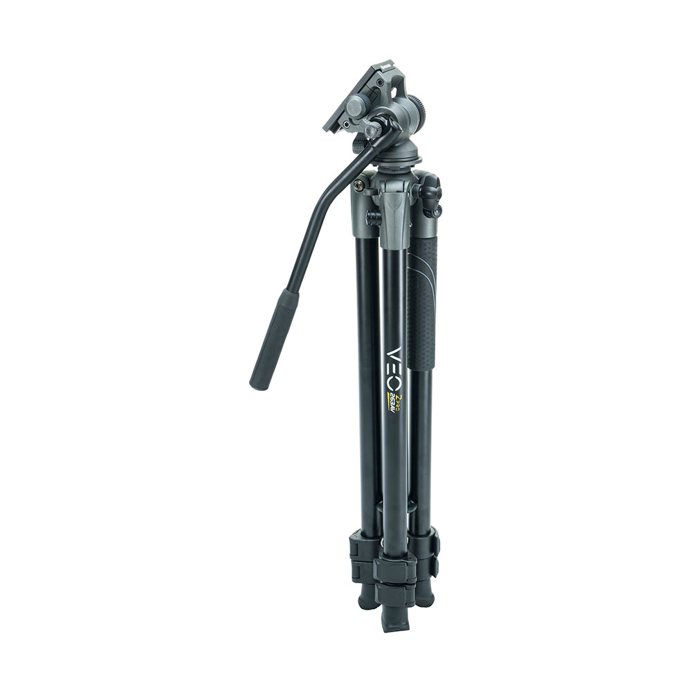 VEO 2 PRO 263AV Lightweight Aluminum Tripod with 2-Way Video Pan Head - Supports 11LBS/5KG for DSLR Cameras & Video Shooting - Perfect for Travel, Vlogging & Professional Photography