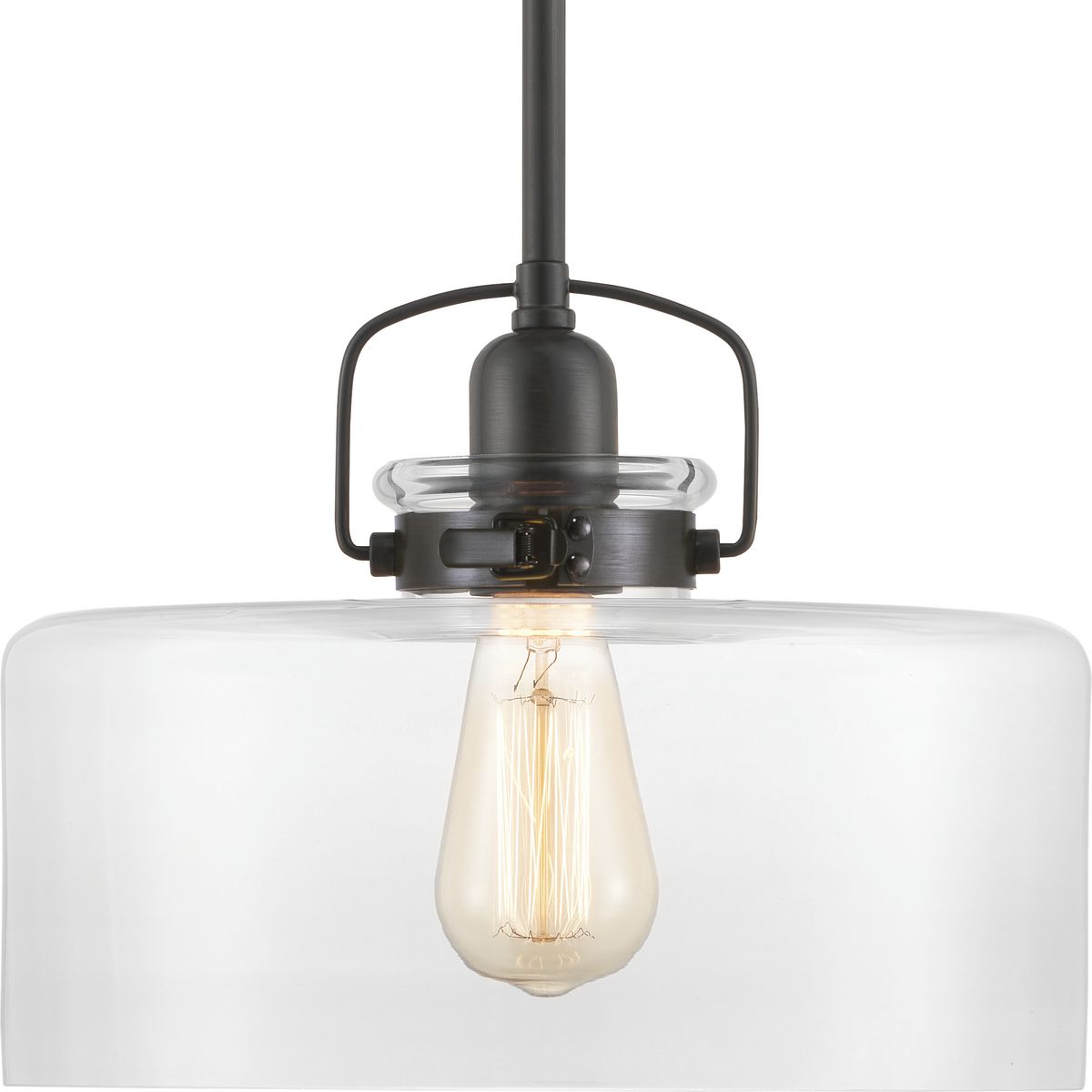 Calhoun Collection One Light Pendant - Modern Hanging Ceiling Light Fixture for Kitchen Island, Dining Room & Bedroom | Elegant Single Bulb Chandelier