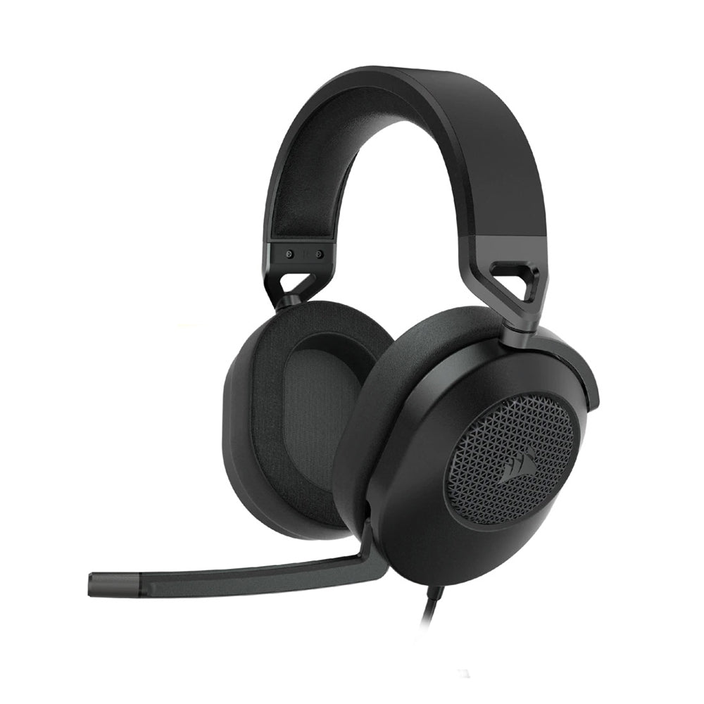 Corsair HS65 Surround Gaming Headset - 7.1 Dolby Audio, Noise Cancelling Mic, Memory Foam Earcups - Black | Perfect for PC, PS5, Xbox & Competitive Gaming