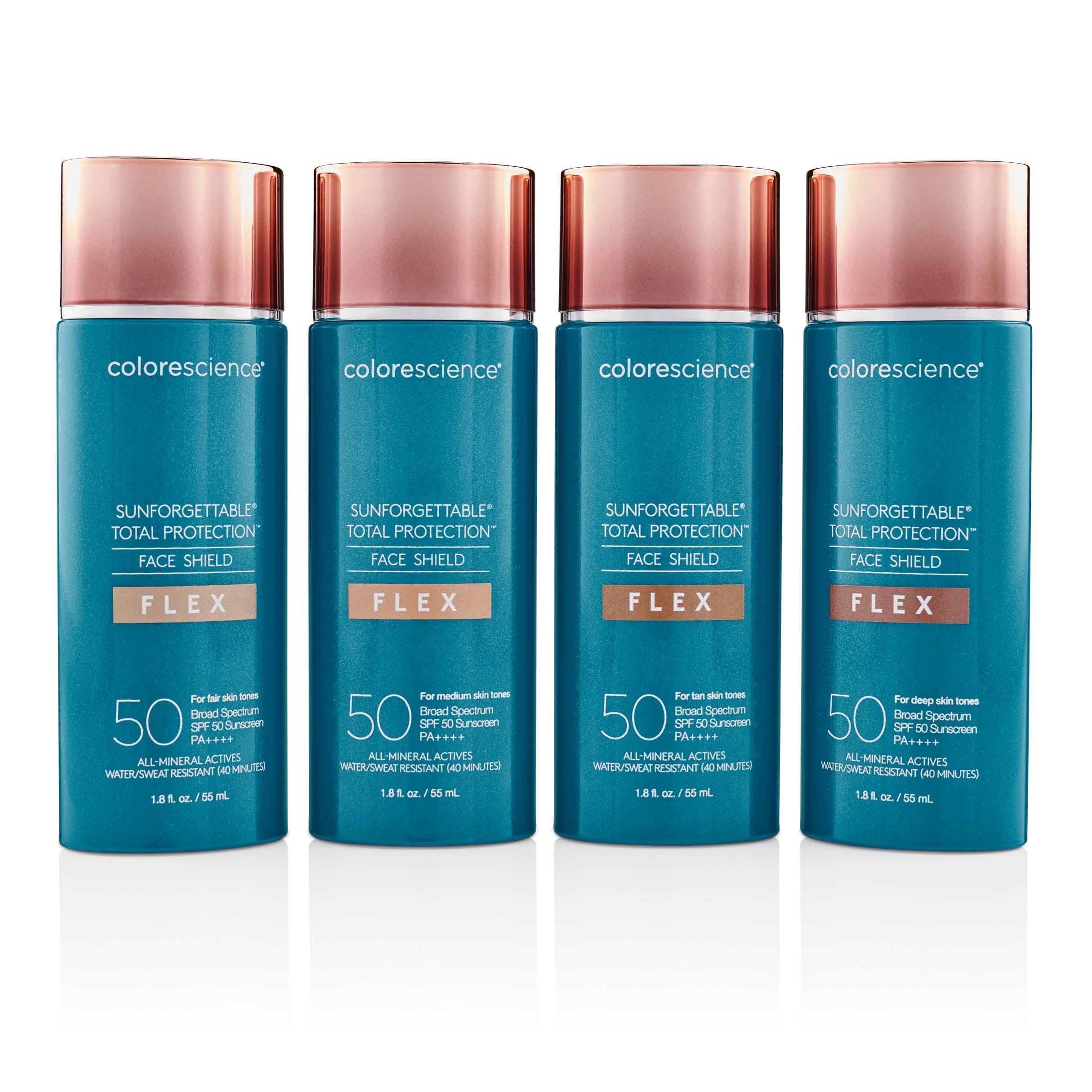 Colorescience Sunforgettable Total Protection Face Shield Flex SPF 50 - Lightweight Mineral Sunscreen for Daily UV Defense, Perfect for Outdoor Activities & Travel