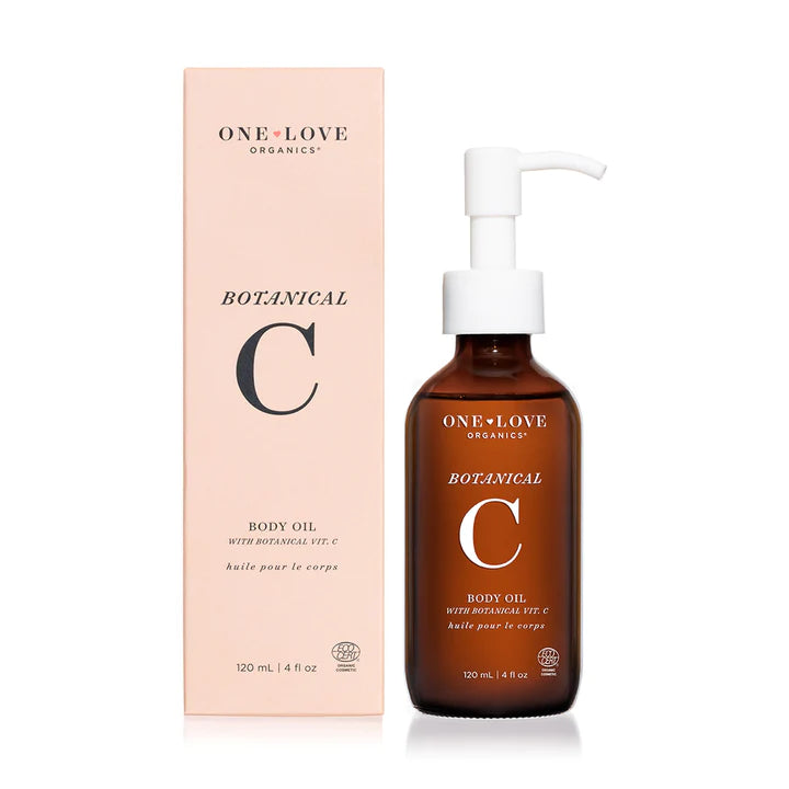 One Love Organics Botanical C Body Oil - Vitamin C Moisturizer for Glowing Skin | Hydrating & Anti-Aging Face & Body Oil | Perfect for Daily Skincare Routine & Spa Treatments