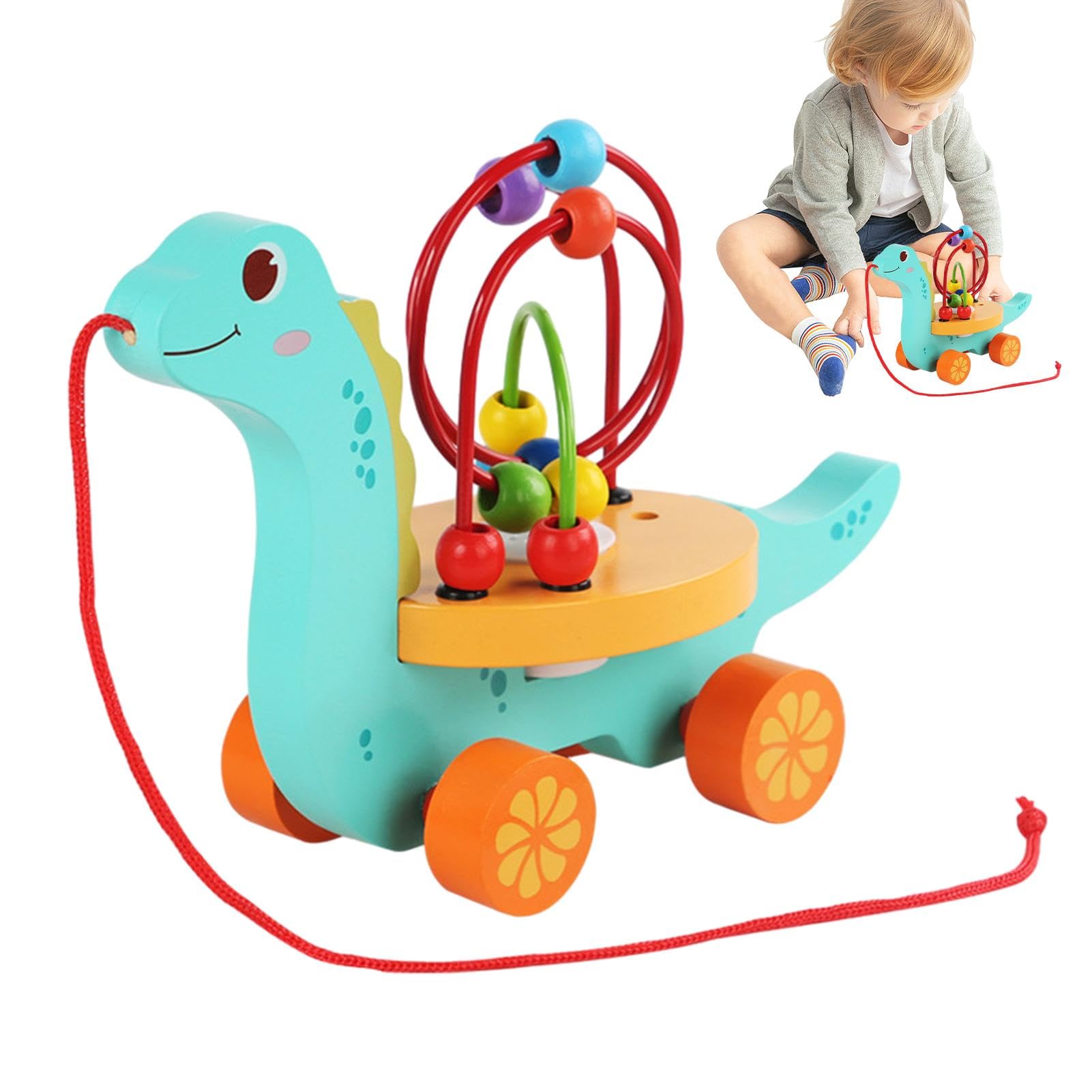 Bead Maze for Kids - Musical Animal Roller Coaster Toy with Lights & Sounds | Battery Powered Educational Toy for Toddlers 1-3 Years | Perfect for Home, Kindergarten & Nursery Classrooms | Fun Learning Activity for Fine Motor Skills Development