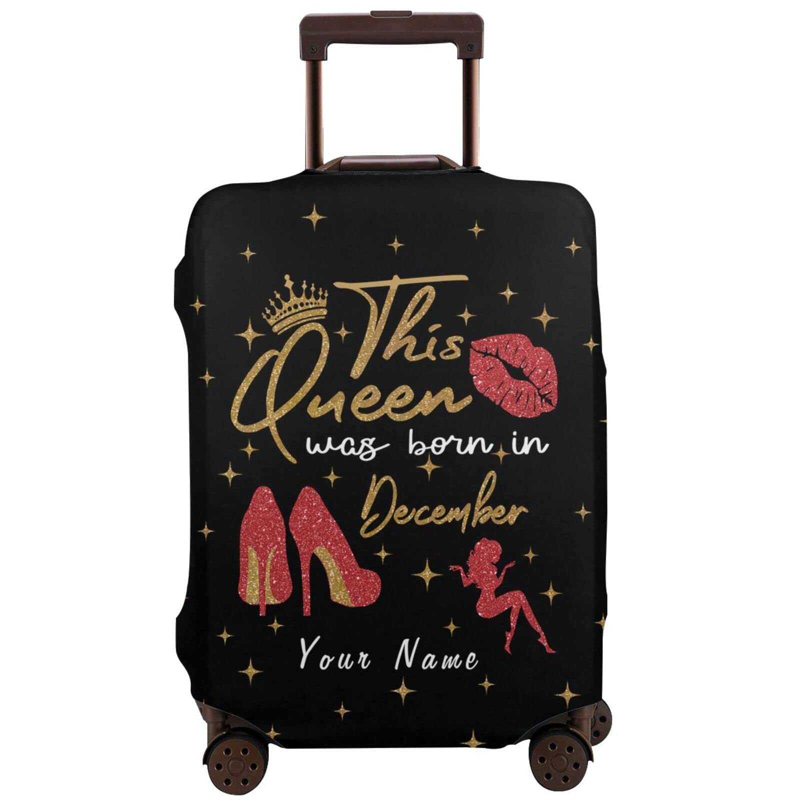 Custom Printed Luggage Cover - Personalized Suitcase Protector with Funny Photo Design for 18-32 Inch Bags (Size S Fits 18-21 Inch) - Perfect for Travel, Vacation & Airplane Trips