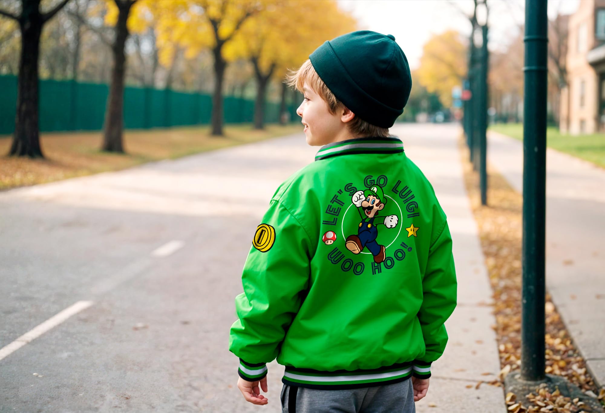 Nintendo Super Mario Bomber Jacket - Mario & Luigi Video Game Inspired Windbreaker for Men & Women | Perfect for Cosplay, Gaming Events & Streetwear Fashion