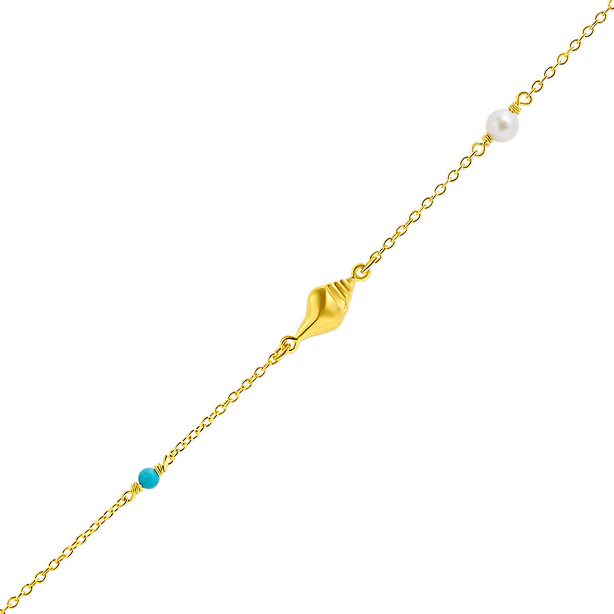 Santorini Gold Bracelet for Women - Elegant Adjustable Cuff Bangle for Casual Wear, Parties & Gifts