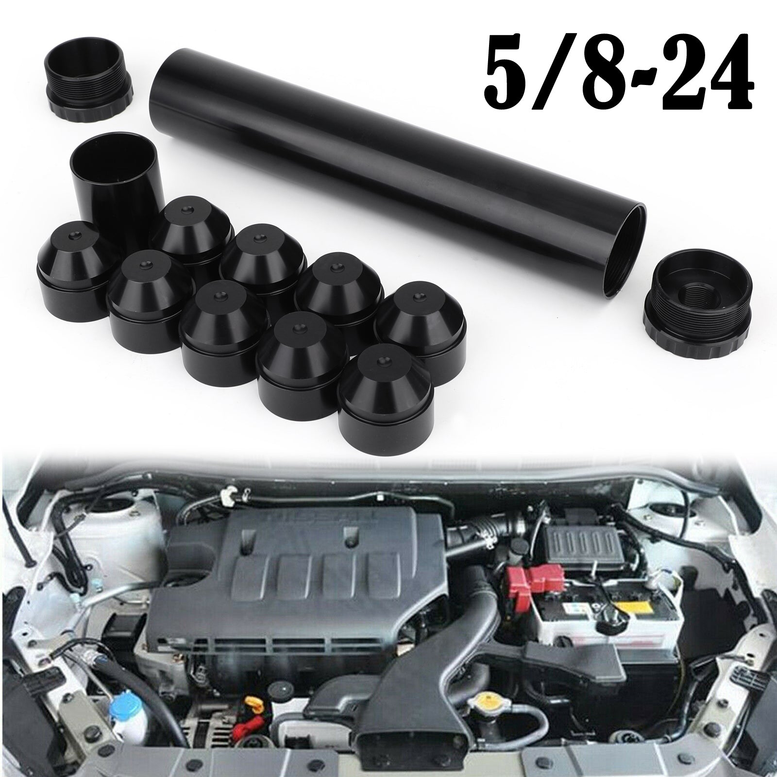1 3/4X10 Aluminum 5/8-24 NAPA 4003 WIX 24003 Black Fuel Filter Replacement for Cars - Perfect for Engine Maintenance & Fuel System Protection