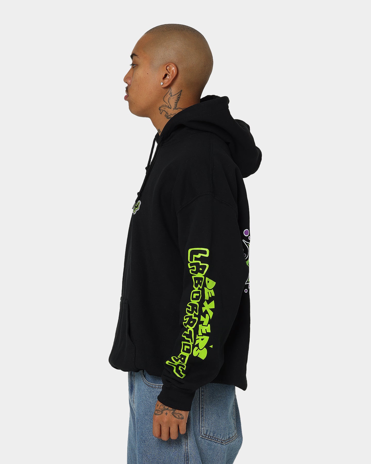 Vintage Dexter Hoodie for Men & Women - Soft Cotton Thrifted Sweatshirt - Black Retro Pullover for Casual Wear & Street Style
