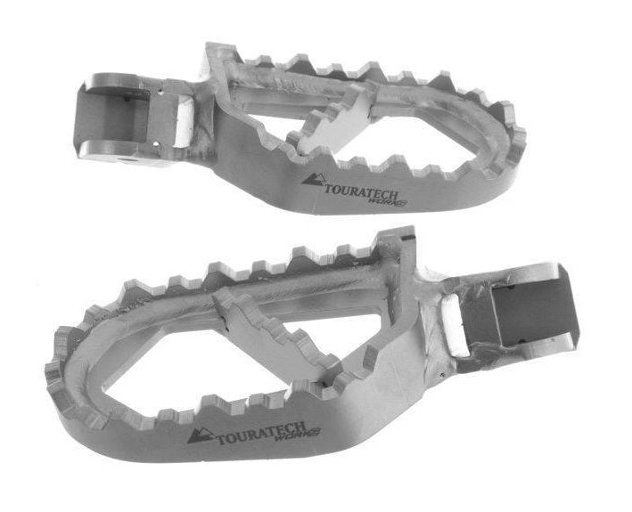 Touratech Heavy-Duty Footpegs for BMW R1300GS, R1250GS, R1200GS WC (13-14), F900GS, F850GS, F750GS - Adventure Motorcycle Upgrade for Off-Road & Long-Distance Riding