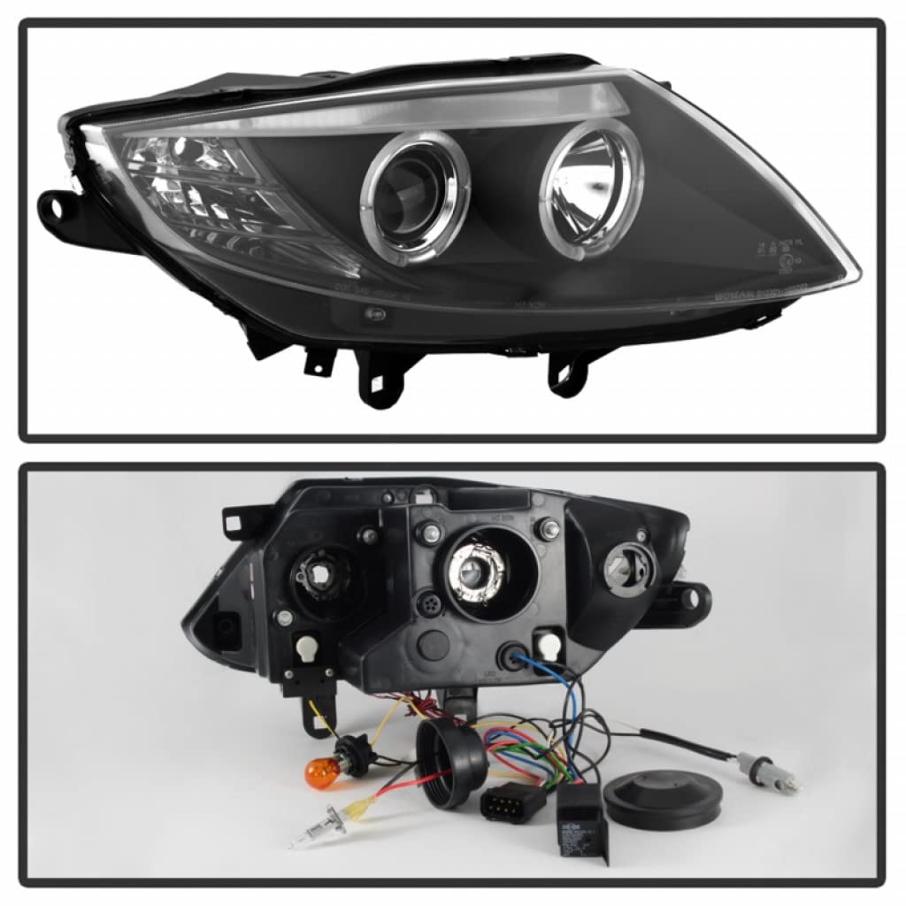 2003-2008 BMW Z4 Spyder Projector Headlights - HID Model with LED Halo (Black) | Part# 5029676 | Upgrade Your Night Driving & Style