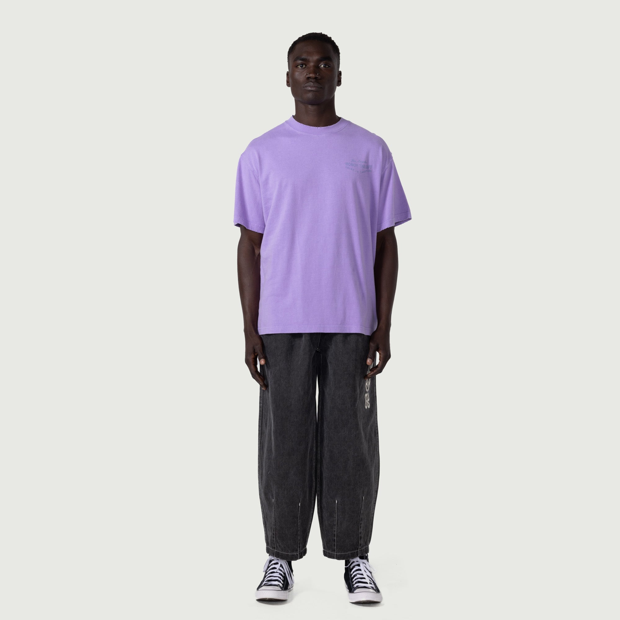 HONOR THE GIFT HTG Forum Short Sleeve T-Shirt - Purple Cotton Streetwear Tee for Men | Casual Wear, Street Style & Everyday Outfits
