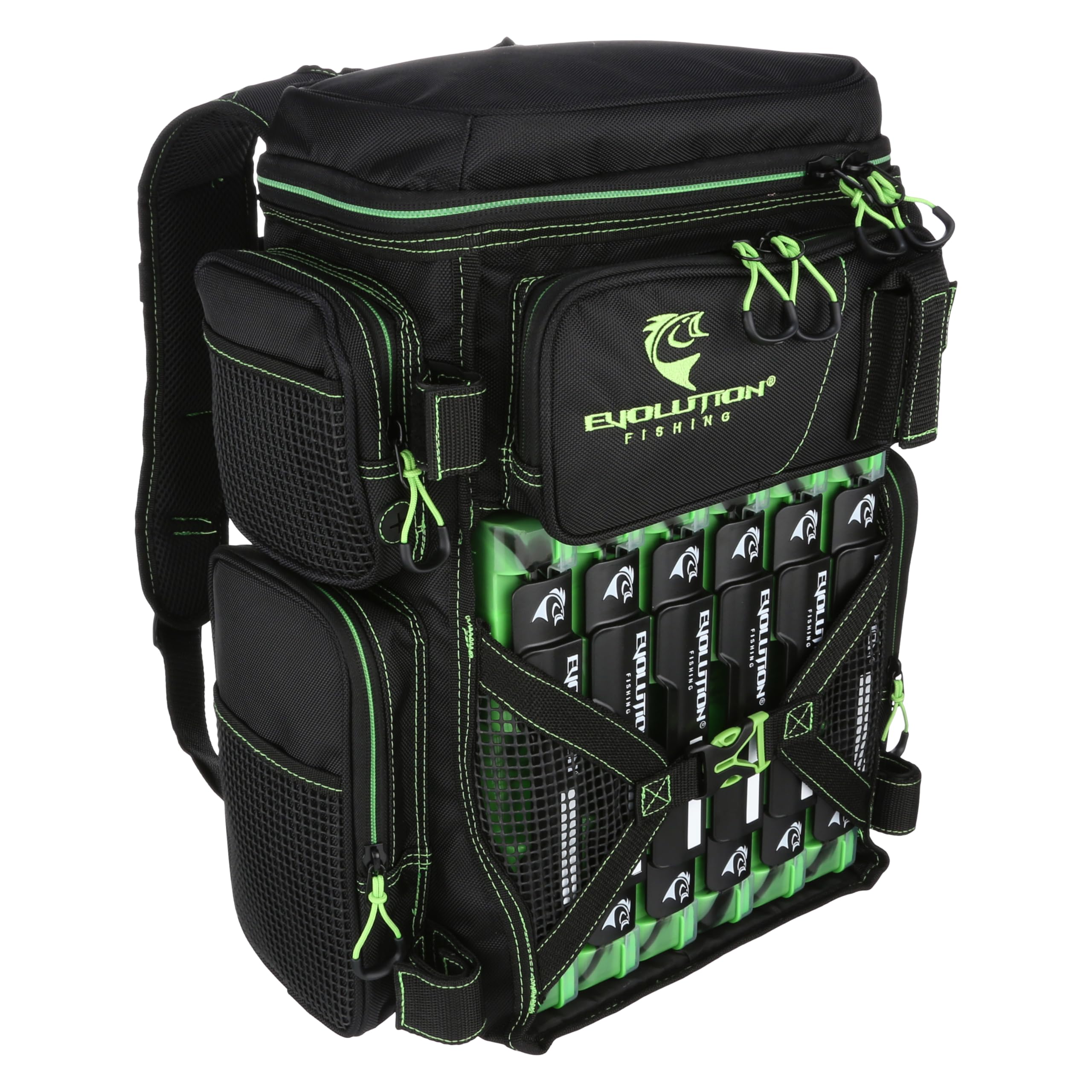 Evolution Fishing Drift Series Tackle Backpack 3600 – Heavy Duty Outdoor Fishing Backpack with 6 Removable Tackle Trays | Perfect for Bass, Trout & Saltwater Fishing Trips