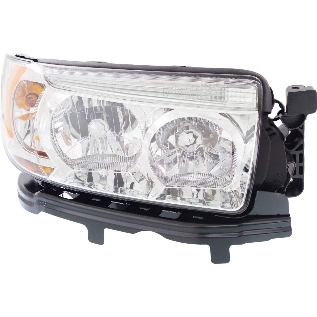 2006-2008 Subaru Forester Passenger Side Headlight Assembly - CAPA Certified, Includes Bulbs (Part #SU2503119 | 84001SA461) - Perfect for Night Driving & Foggy Conditions