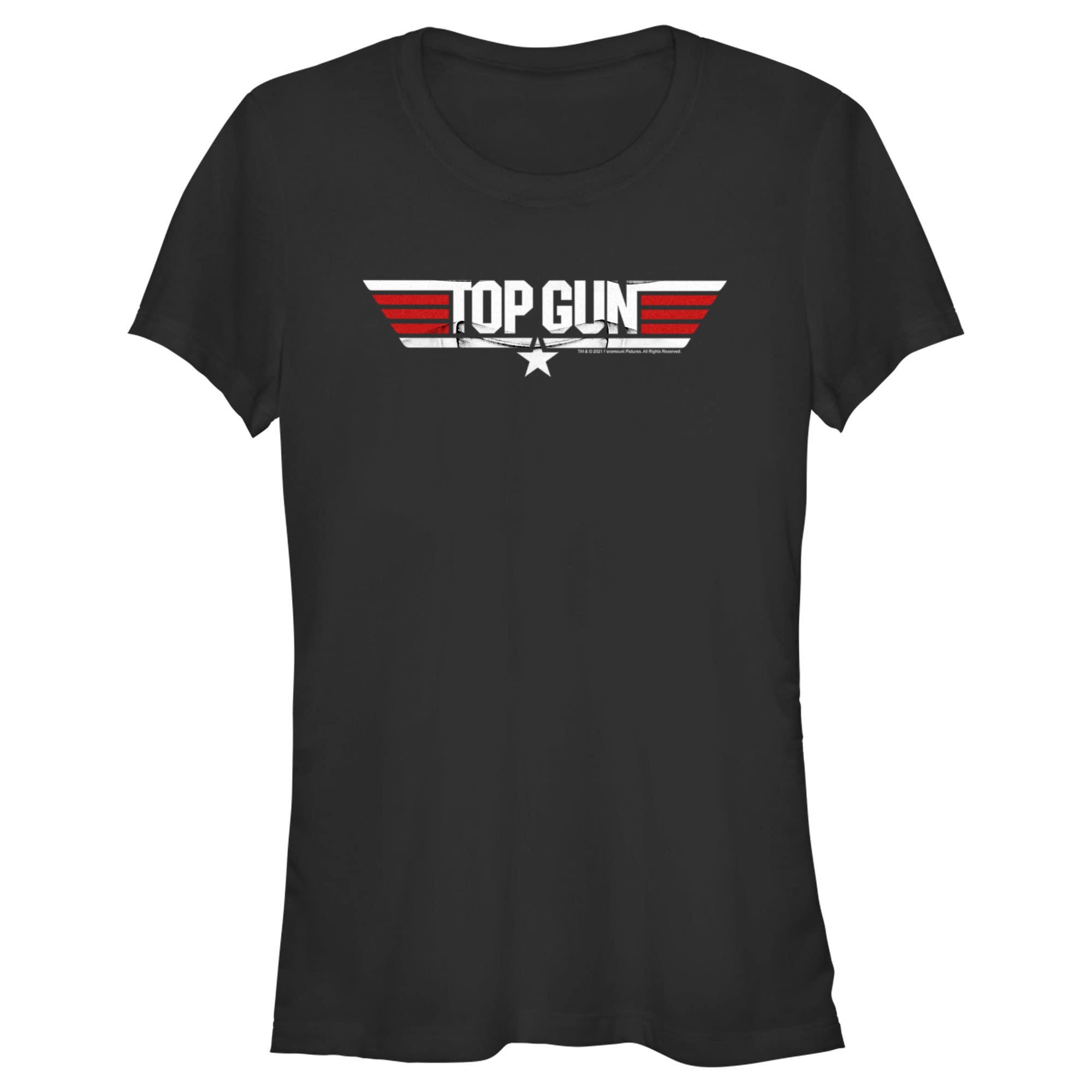 Junior's Top Gun Red and White Movie Logo T-Shirt | Official Maverick Graphic Tee | Casual Wear for Movie Fans & Aviation Enthusiasts | Perfect for School, Parties & Everyday Outfits