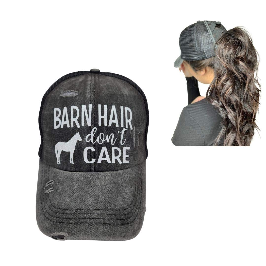 Livestock & Farm Life Trucker Hats for Women - Adjustable Ponytail Baseball Cap for Stock Shows, Rodeo & Barn Work - Comfortable Breathable Mesh Back Hat for Outdoor Farming & Country Lifestyle
