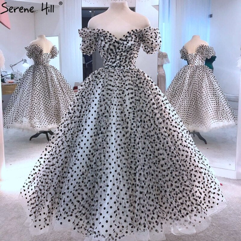 Elegant Sexy Midi Evening Dresses 2025 - Big Puffy Ball Gown Ankle Length Formal Dress for Prom, Wedding & Special Occasions - Serene Hill LA70568