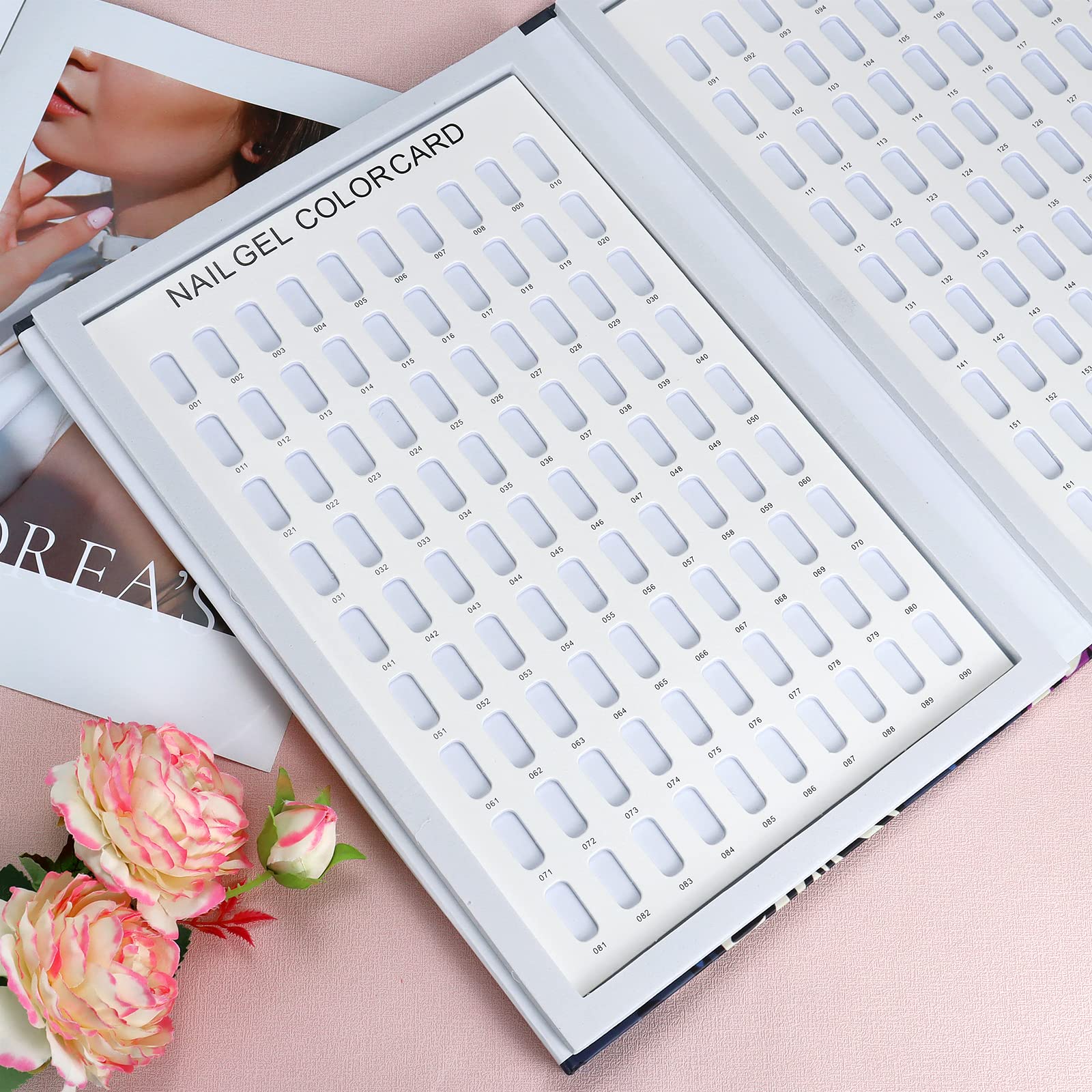 180 Nail Polish Color Swatch Book - Professional Nail Gel Color Chart Display for DIY Nail Art & Salon Use - Perfect for Nail Technicians, Manicurists & Home Nail Care