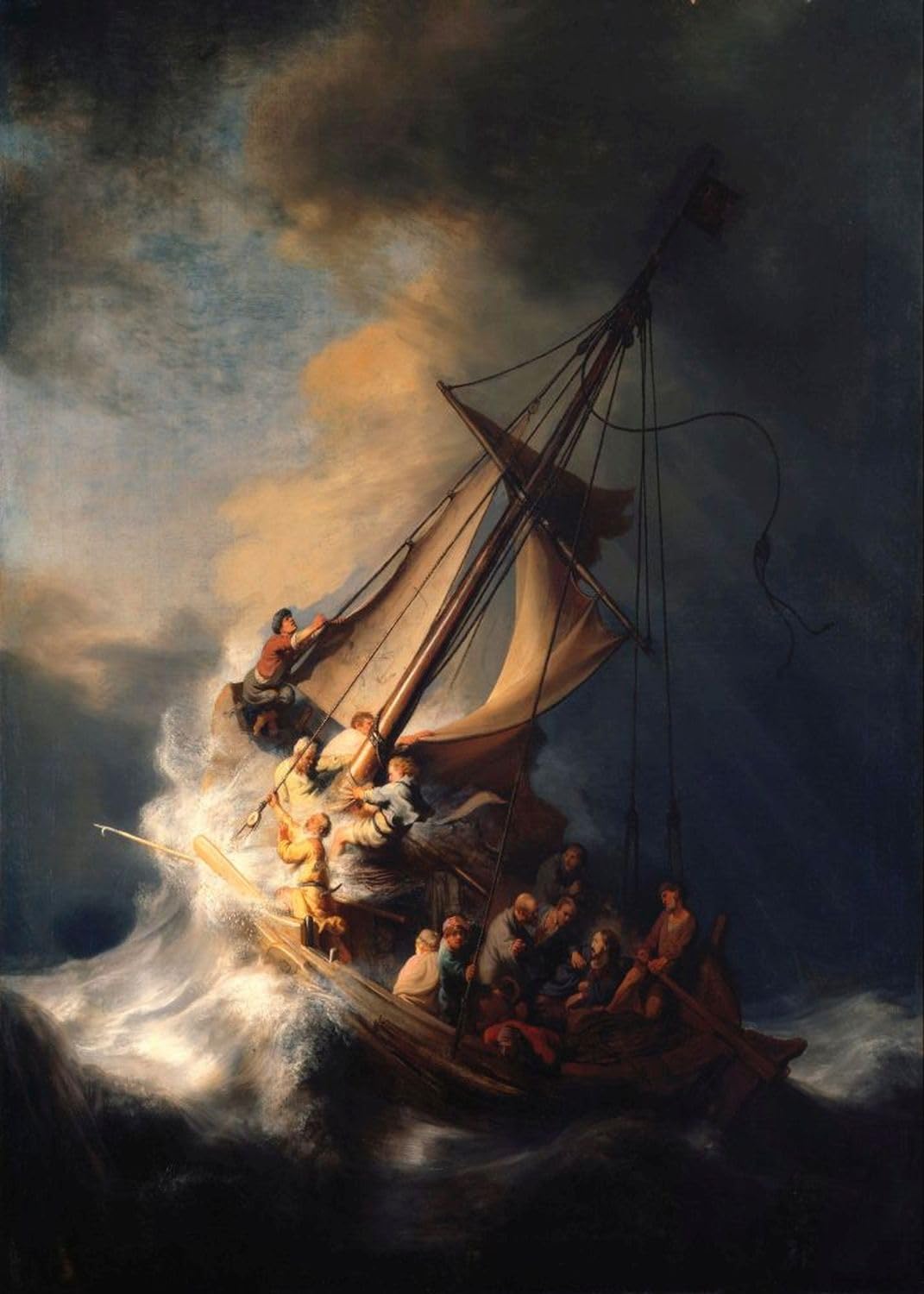 Rembrandt 1000-Piece Puzzle - Christ in The Storm for Home Decor & Gifts